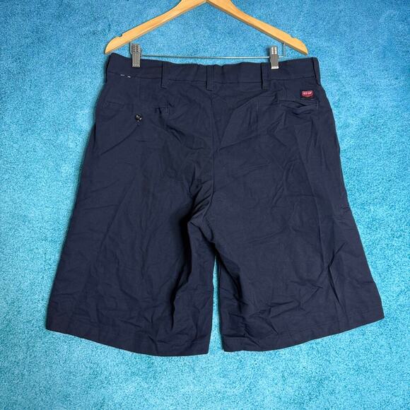 Red Kap Work Shorts Mens 38 Navy Blue Utility Industrial Workwear Made Mexico - Picture 2 of 15